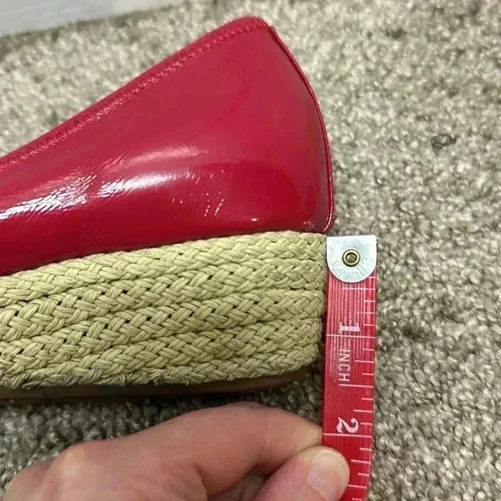 Cole Haan Red Espadrille Wedge Flats